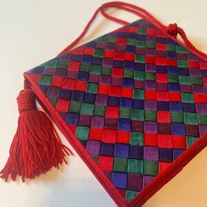 Satin Jewel-Toned Evening Bag